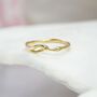 Dainty Organic Flow Gold Ring, thumbnail 1 of 7