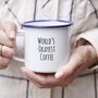 Personalised 'Cup Of Coffee' Enamel Mug, thumbnail 2 of 3