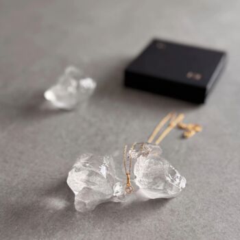 April Birthstone Diamond Gold Plated Necklace, 4 of 10
