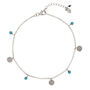 Lakshmi Anklet Turquoise Silver Or Gold Plated, thumbnail 2 of 9