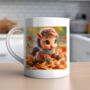 Personalised Autumn Horse Playing In Leaves Gift Mug C, thumbnail 1 of 2