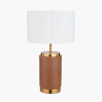 Wood Effect Ceramic Table Lamp, 4 of 8