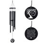 Engraved 30 Inch Black Wind Chime For Garden Decoration, thumbnail 1 of 12