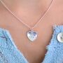 Personalised Girl's St. Christopher Heart Birthstone Necklace, thumbnail 4 of 9