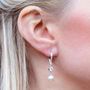 Crystal And Pearl Leverback Earrings, thumbnail 3 of 8