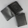 'Lander' Men's Leather Bi Fold Wallet In Black, thumbnail 7 of 12
