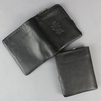 'Lander' Men's Leather Bi Fold Wallet In Black, 7 of 12