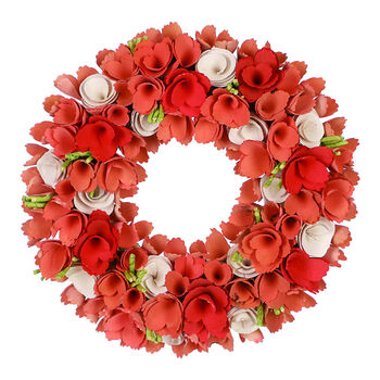Country Charm Rose Christmas Wreath, 2 of 6