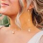 Bridal Long Pearl Earrings On Fine Chain, thumbnail 3 of 8