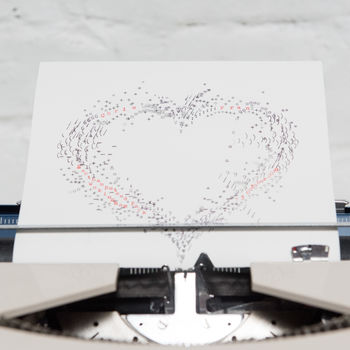 Personalised Heart Typewriter Art Print, 9 of 12