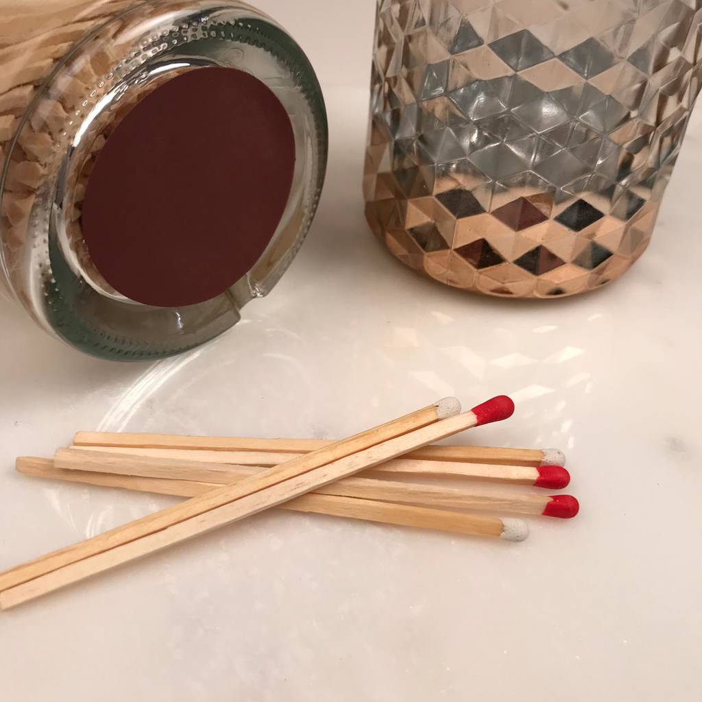 log burner long matches in a jar by nest