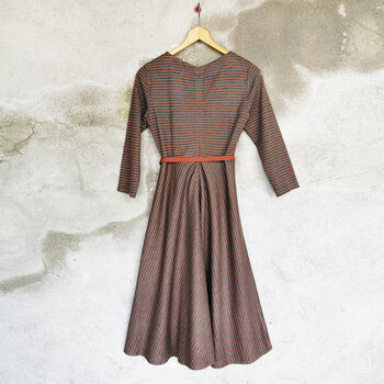 Holborn Striped Jersey Dress Grey Brown, 8 of 8