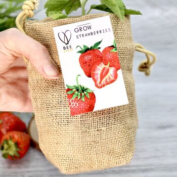 Strawberry Jute Bag Grow Set, 2 of 6
