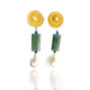 Jade And Baroque Pearl Long Drop Earrings, thumbnail 4 of 5