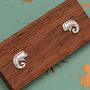 Sterling Silver Chameleon Stud Earrings, thumbnail 1 of 8