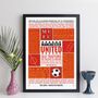 Personalised Manchester United Football Print Poster, thumbnail 1 of 5