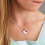 Girl's Personalised Silver Star Birthstone Necklace, thumbnail 3 of 9