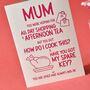 How Do I Cook This Funny Mother's Day Card, thumbnail 2 of 3