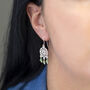 Dreamcatcher Birthstone Charm Earrings, thumbnail 1 of 10