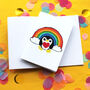 A6 Rainbow Penguin Notebook, thumbnail 1 of 5