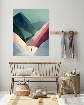 Mountain Cycling Landscape Art Print, 2 of 5