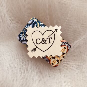 Personalised Wedding Arrow Heart Initials Stamp, 5 of 5