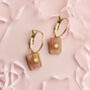 Pink Star Dangle Earrings, thumbnail 2 of 4