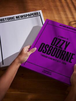 Ozzy Osbourne Personalised Gift Music Legend Deluxe Tribute Book, 3 of 8