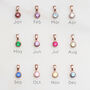 18ct Rose Gold Plated Family Birthstone Necklace, thumbnail 3 of 4