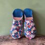 Liberty Print Babouche Slippers, Westbourne Posy, thumbnail 4 of 4