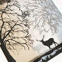 Framed Papercut Stag In The Forest Art, thumbnail 3 of 6