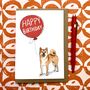 Personalised Shiba Inu Dog Birthday Card, thumbnail 6 of 6