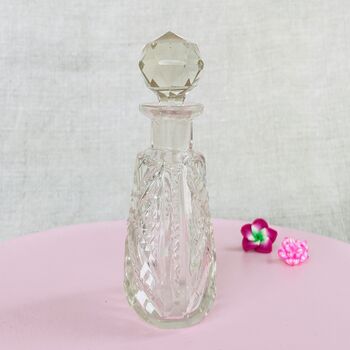 Vintage Decorative Cut Glass Crystal Perfume Bottle ~ 36, 3 of 7