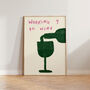 Working Nine To Wine Funny Kitchen Wall Art, thumbnail 3 of 8
