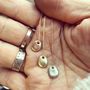 Tiny Solid Gold Pebble Charm Necklace, thumbnail 1 of 4