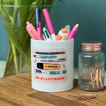 Teacher Iconic Stationary Pen Pot With Positive Words, 6 of 7