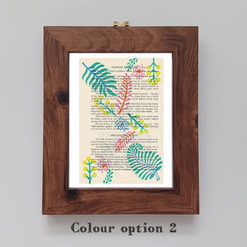 Folium Wood Block Print Vintage Book Page, 6 of 7