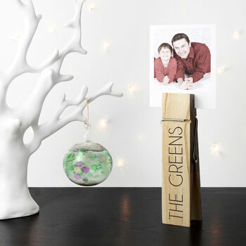 Personalised Wooden Peg Photo Holder, 4 of 9