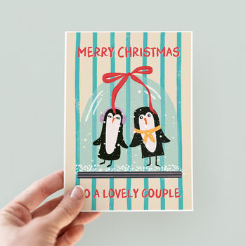 Penguin Christmas Card For Couples, 4 of 4