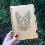 Personalised German Shepherd Alsatian Engraved Notebook, thumbnail 1 of 7