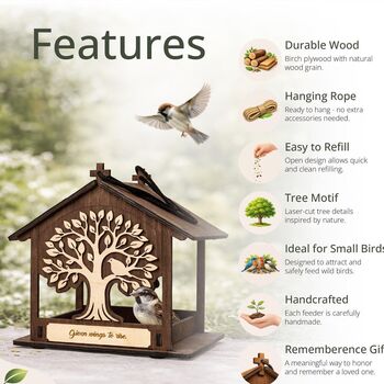 Personalised In Loving Memory Bird Feeder, 4 of 11