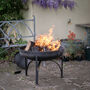 Mosaic Band Plain Jane Firepit With Swing Arm BBQ Rack, thumbnail 1 of 9