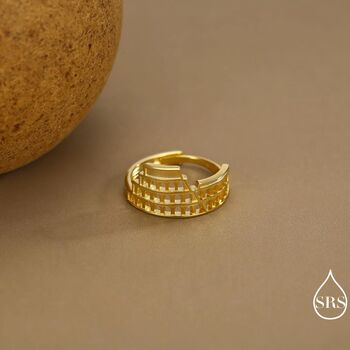 Colosseum Inspired Sterling Silver Adjustable Ring, 6 of 12