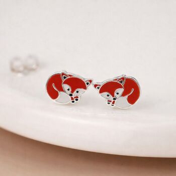 Sterling Silver Woodland Fox Stud Earrings – 8mm, 3 of 6