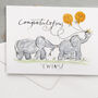 'Congratulations Twins!' New Baby Card, thumbnail 2 of 3