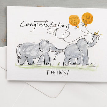 'Congratulations Twins!' New Baby Card, 2 of 3