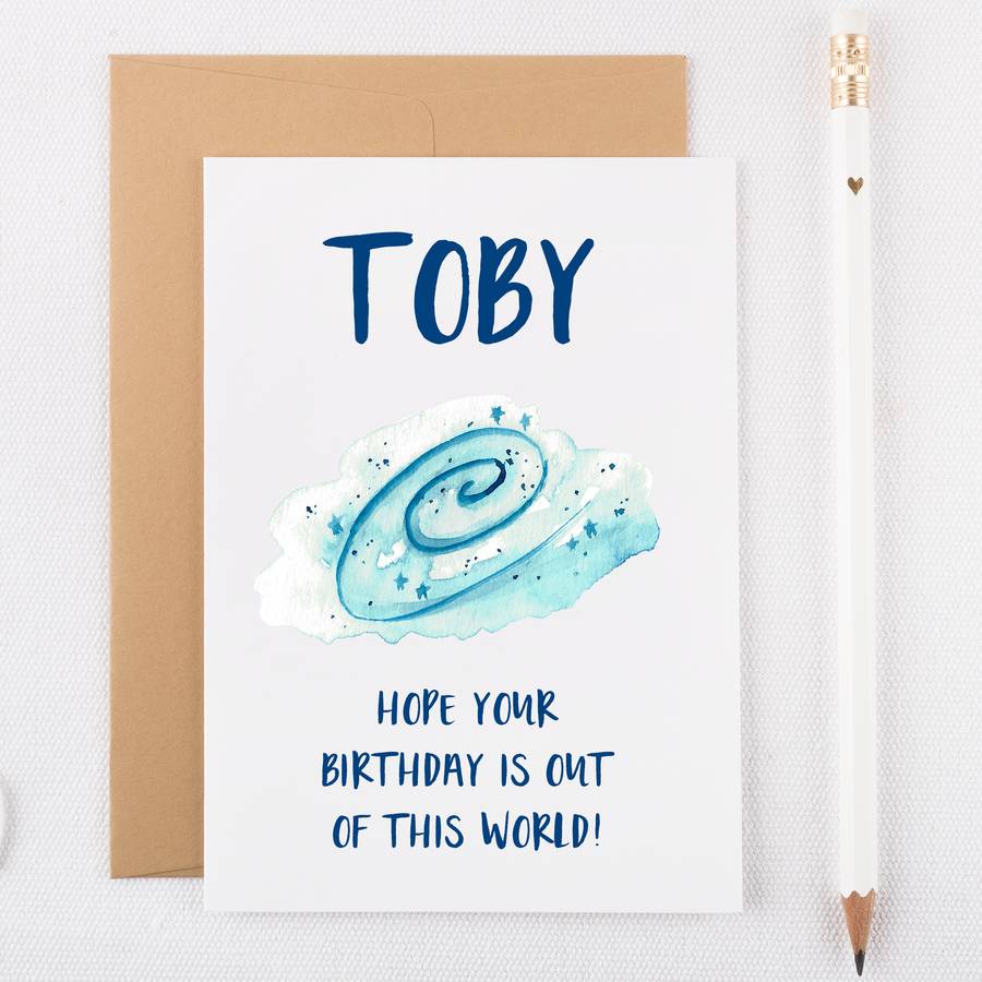 Personalised 'Space' Birthday Card By Here's To Us | notonthehighstreet.com