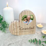 Personalised In Loving Memory Photo Wooden Heart, thumbnail 1 of 5