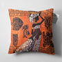 Orange Cushion Cover With Ethnic African Patterns, thumbnail 5 of 7