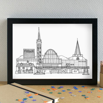 Stevenage Skyline Art Print Unframed, 3 of 6